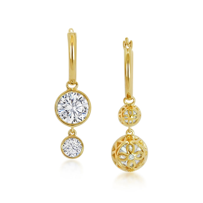Les Sentimentales Asymmetrical Drops - Diamonds 2,52cts / 18k Gold