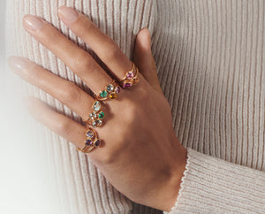 Inséparables - Russian Emerald & Aquamarine