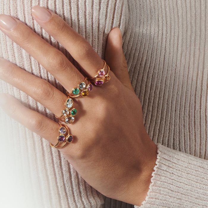 Inséparables - Tanzanite & Amethyst