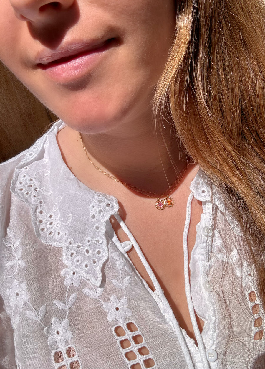Primavera necklace - Pink Sapphire