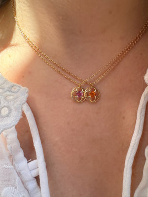 Primavera necklace - Pink Sapphire
