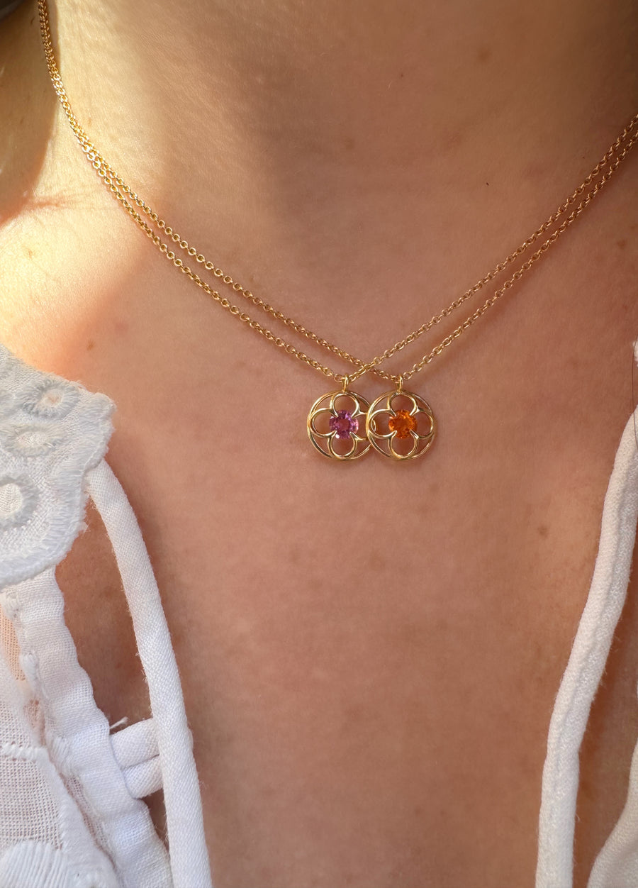Primavera necklace - Pink Sapphire