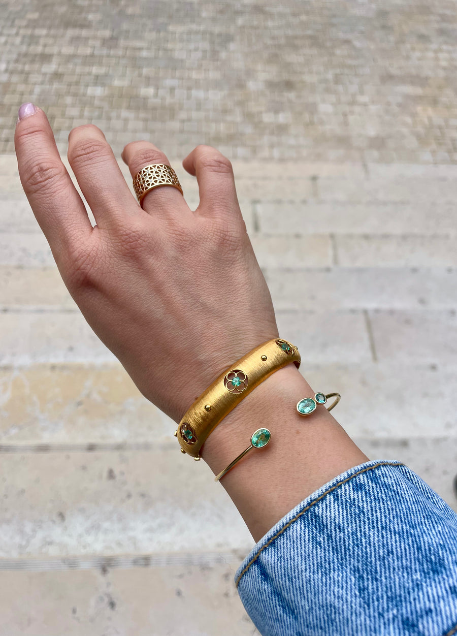 Primavera cuff - Emerald
