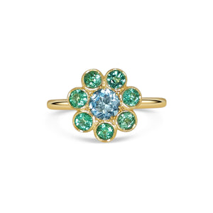 Paquerette - Aquamarine & Emeralds