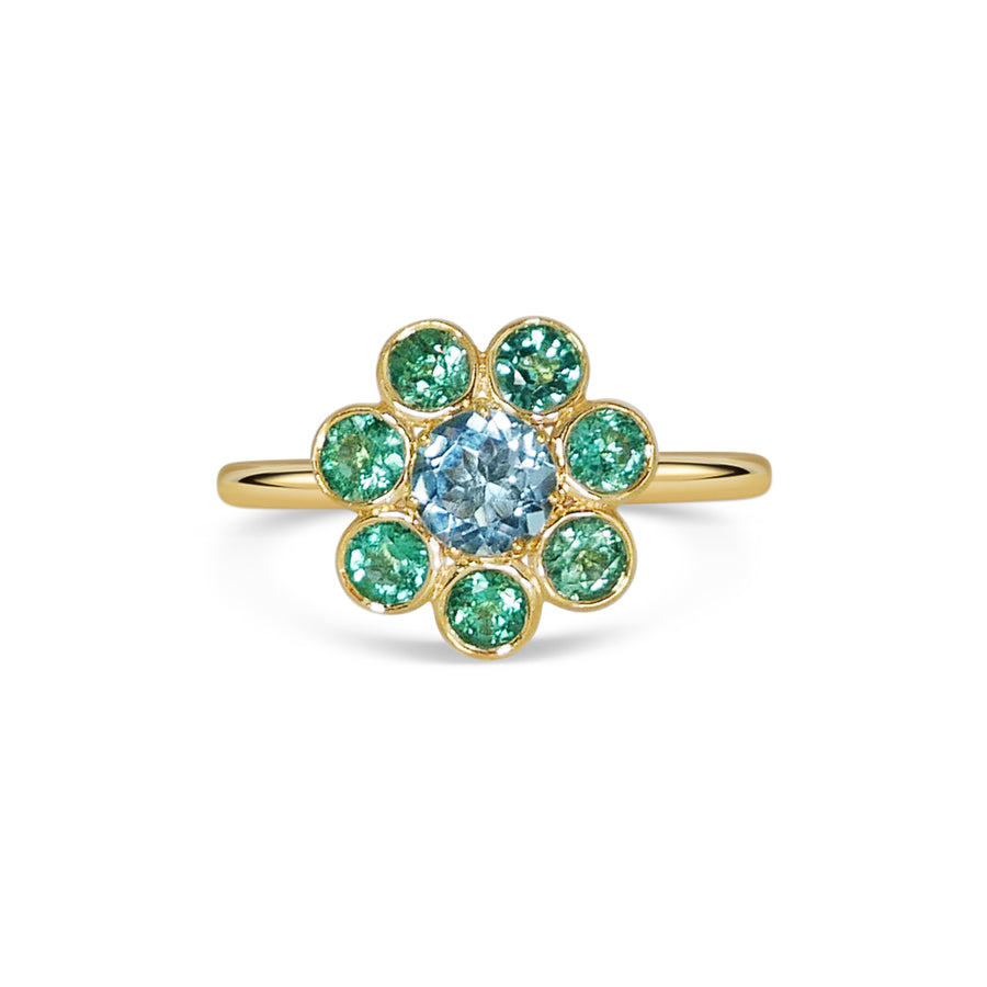 Paquerette - Aquamarine & Emeralds