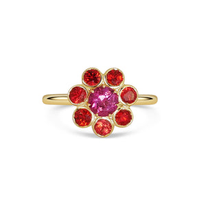 Paquerette - Pink Tourmaline & Orange Sapphire