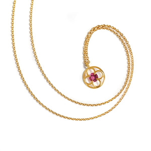 Primavera necklace - Pink Sapphire