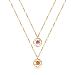 Primavera necklace - Pink Sapphire
