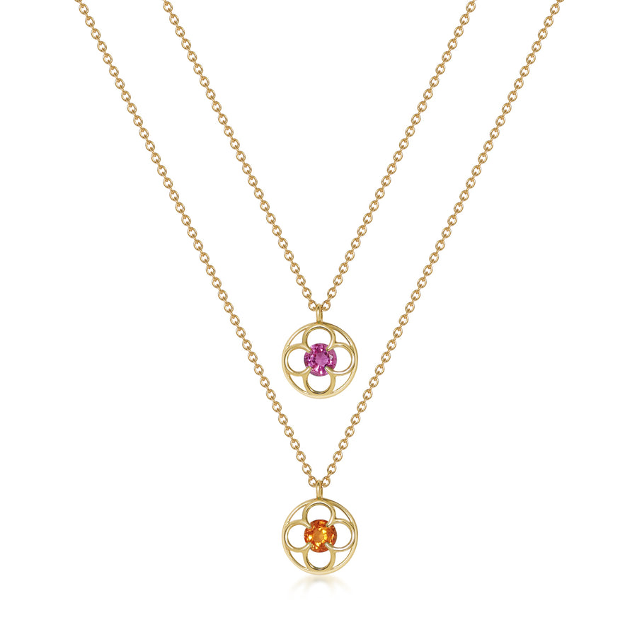 Primavera necklace - Pink Sapphire
