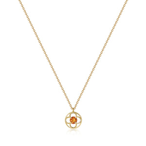 Primavera necklace - Orange Sapphire
