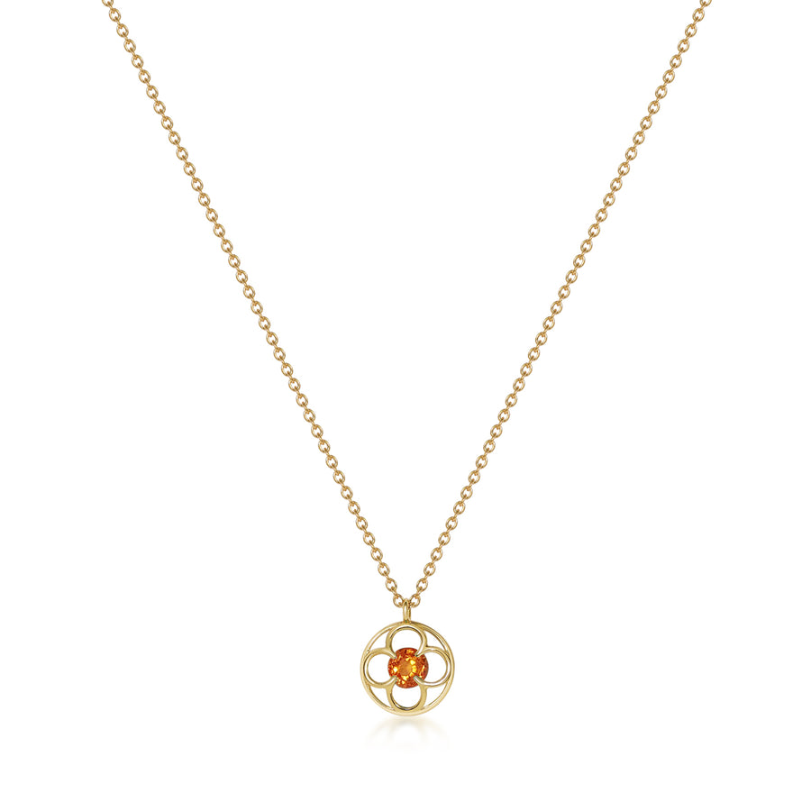Primavera necklace - Orange Sapphire