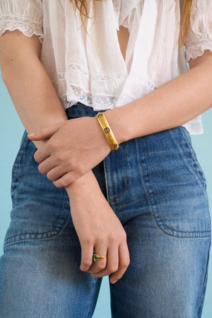 Primavera cuff - Emerald