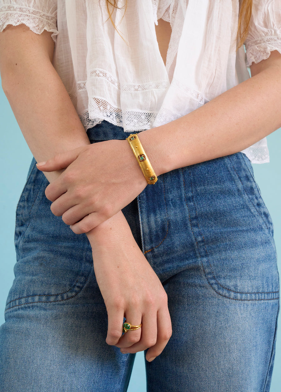 Primavera cuff - Emerald