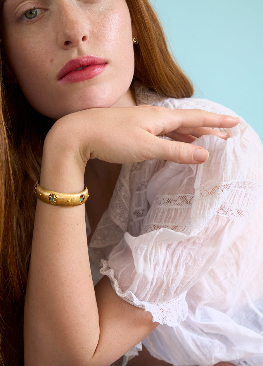 Primavera cuff - Emerald