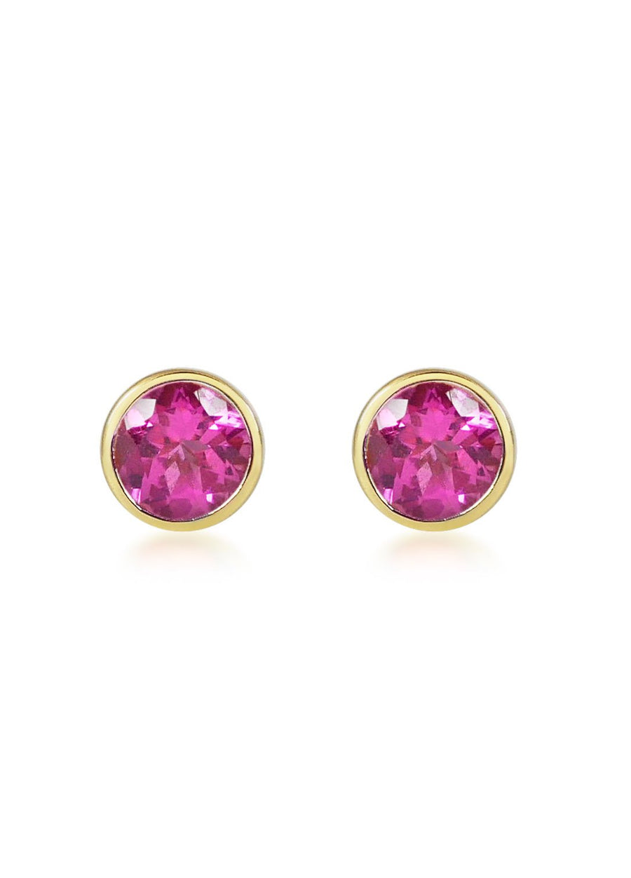 Petits Boutons D'Or - Pink Tourmaline