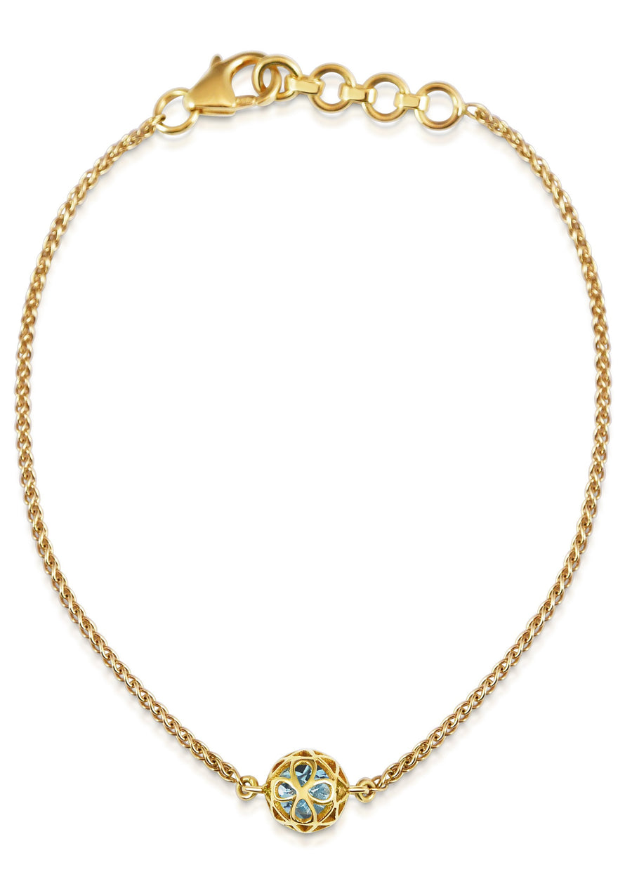 Accroche Coeur - Aquamarine