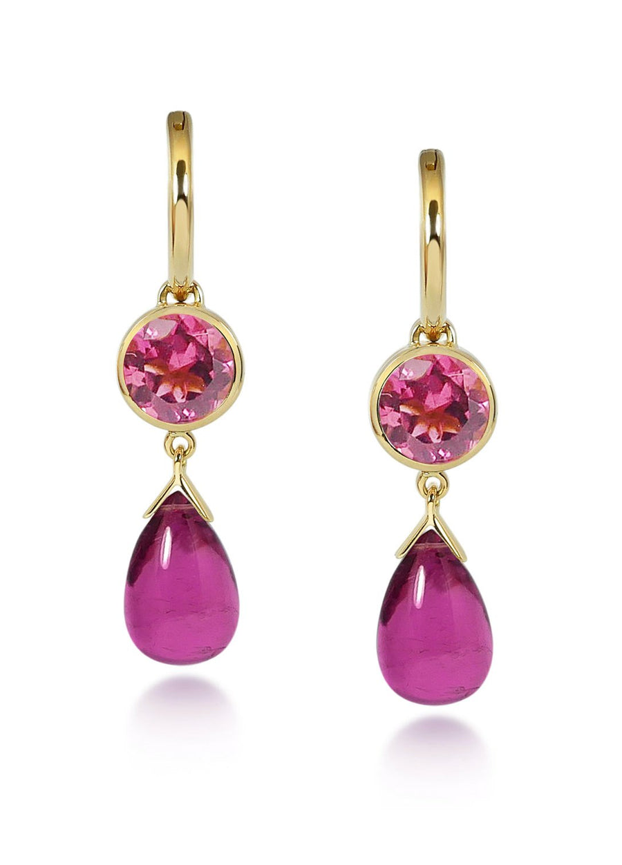 Gouttes D'Or Précieuses - Pink Tourmaline