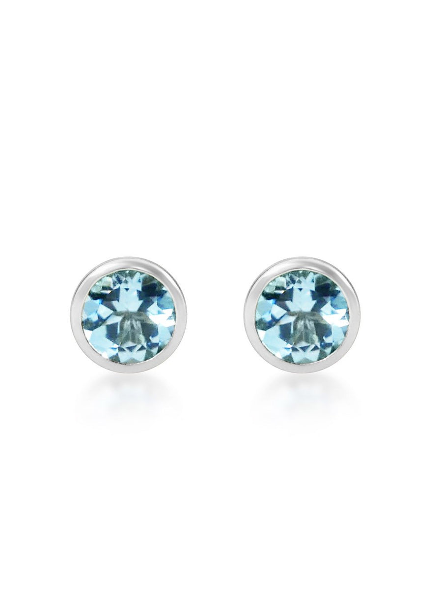 Petits Boutons D'Or - Aquamarine