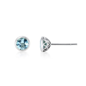 Petits Boutons D'Or - Aquamarine
