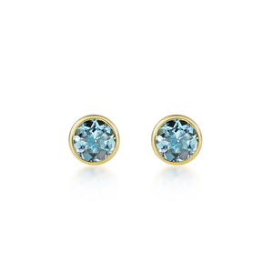 Petits Boutons D'Or - Aquamarine