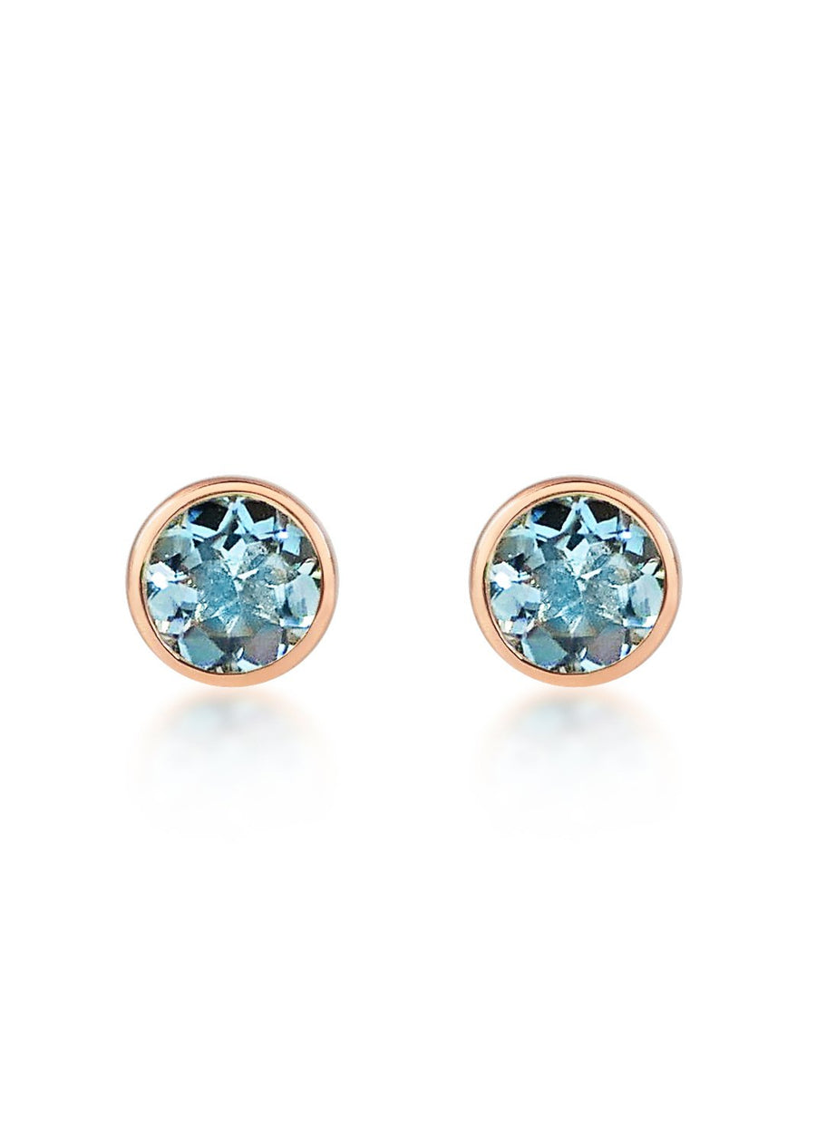 Petits Boutons D'Or - Aquamarine