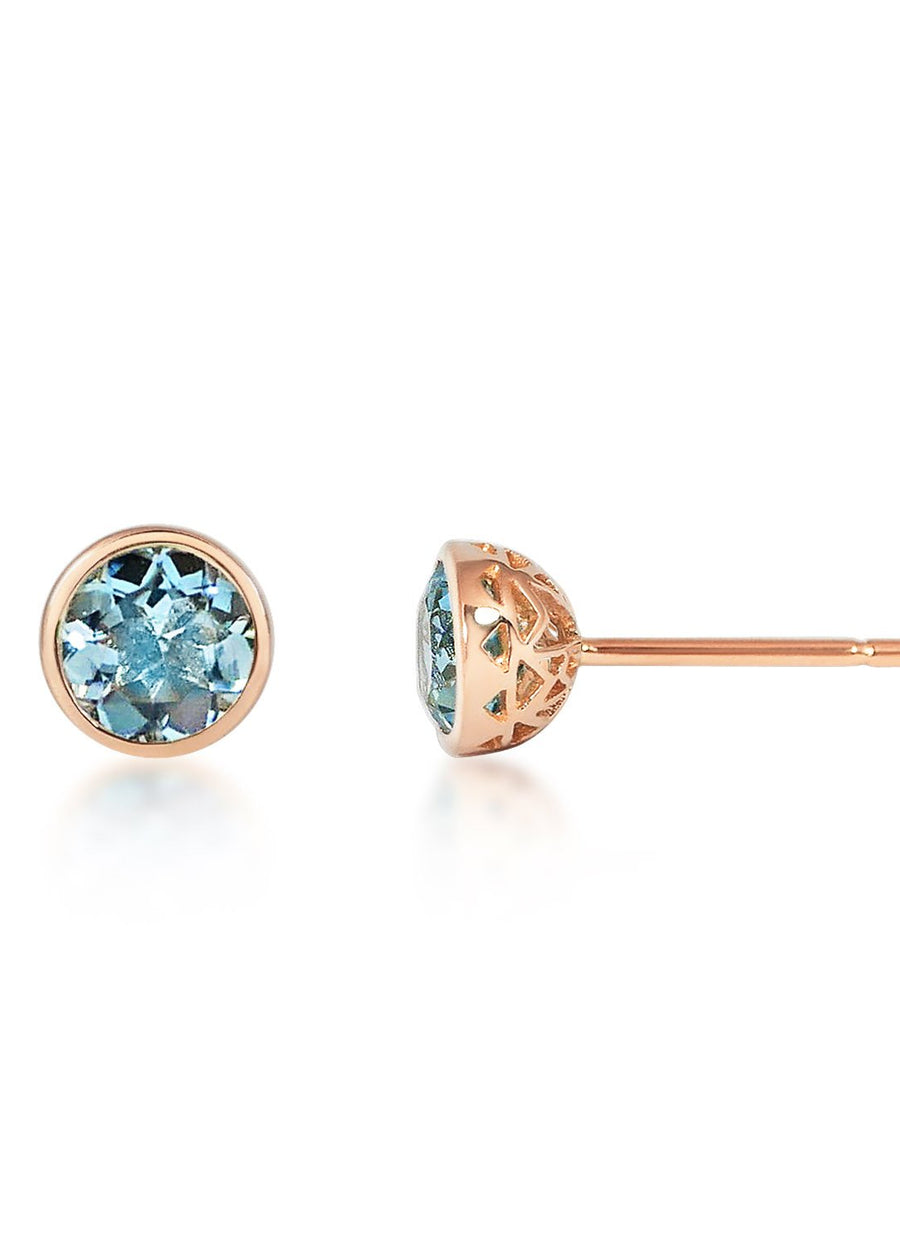 Petits Boutons D'Or - Aquamarine