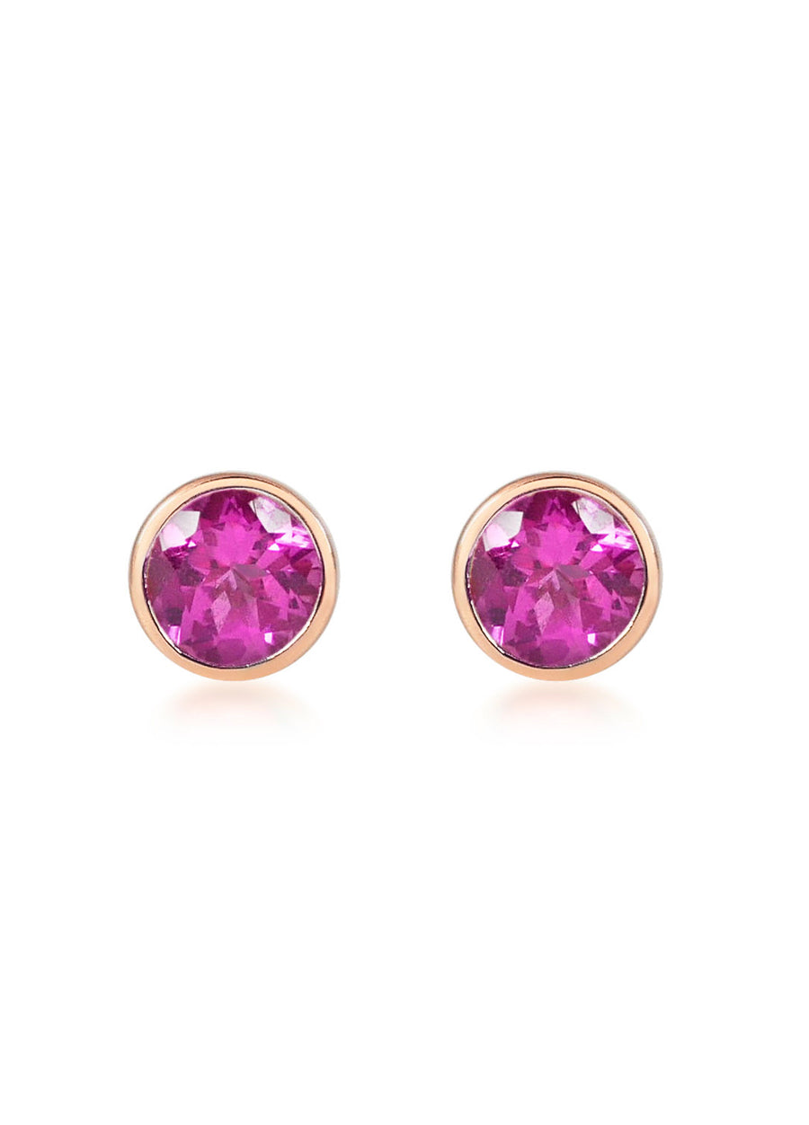 Petits Boutons D'Or - Pink Tourmaline