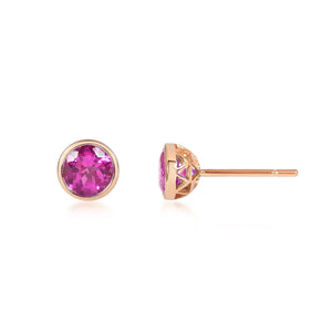 Petits Boutons D'Or - Pink Tourmaline