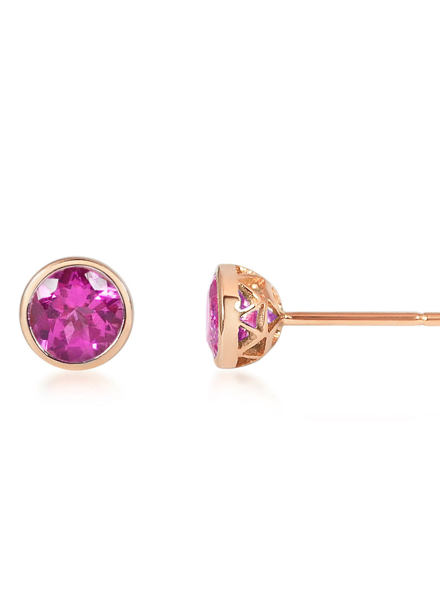 Petits Boutons D'Or - Pink Tourmaline