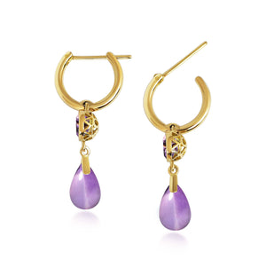 Petites Gouttes D'Or Précieuses - Amethyst