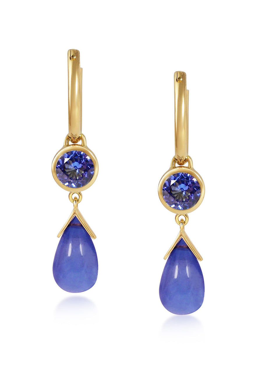 Petites Gouttes D'Or Précieuses - Tanzanite