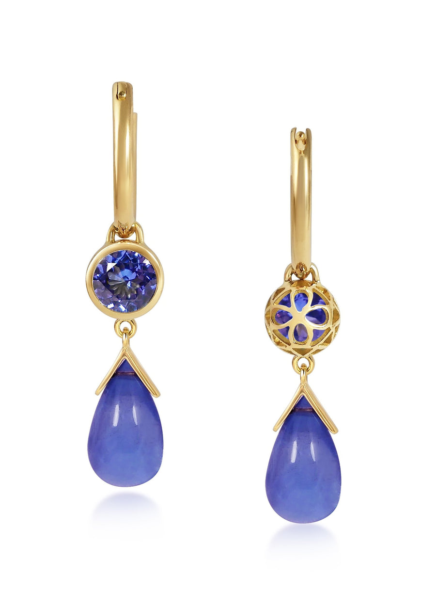 Petites Gouttes D'Or Précieuses - Tanzanite