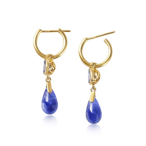 Petites Gouttes D'Or Précieuses - Tanzanite