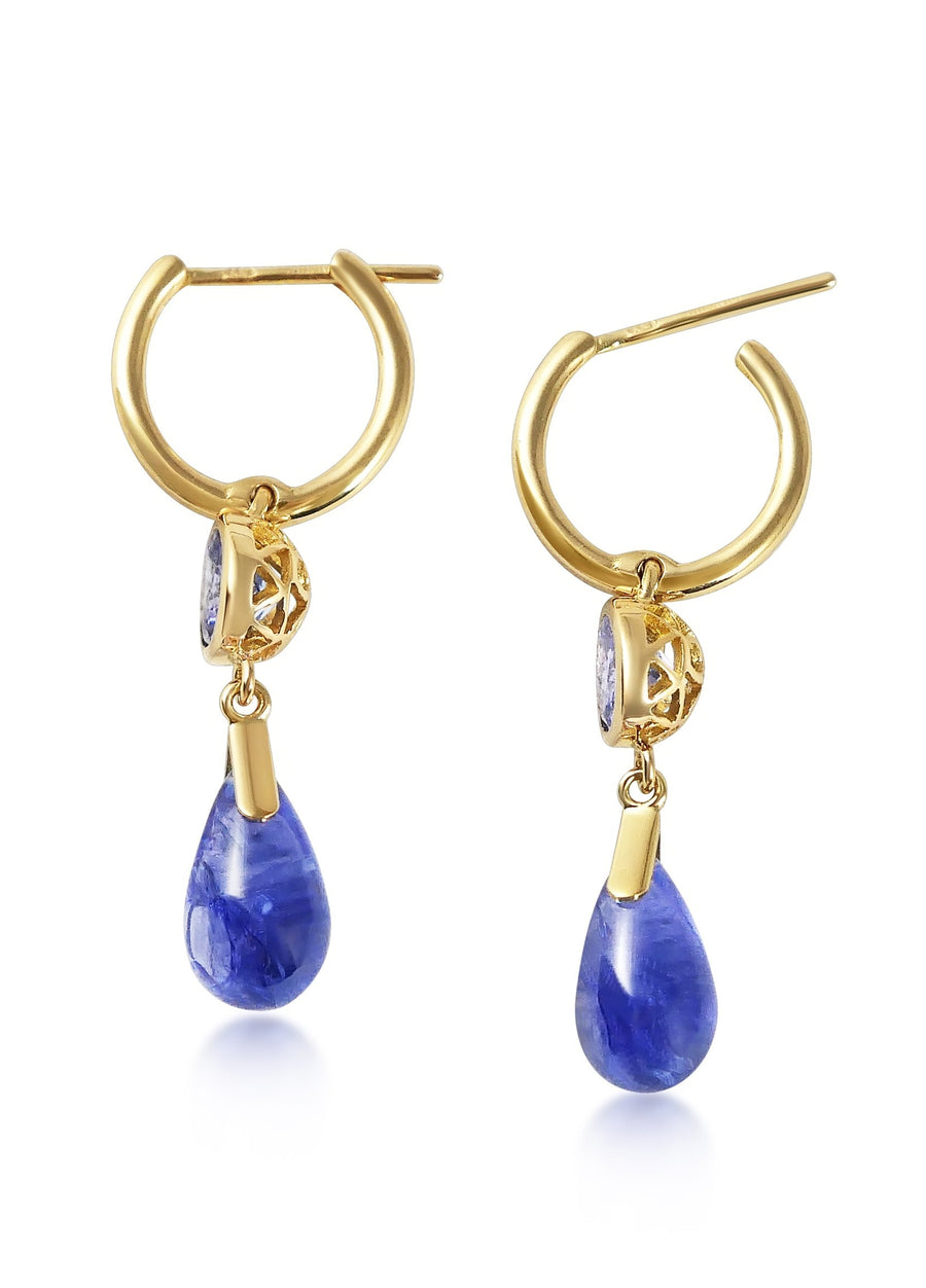 Petites Gouttes D'Or Précieuses - Tanzanite
