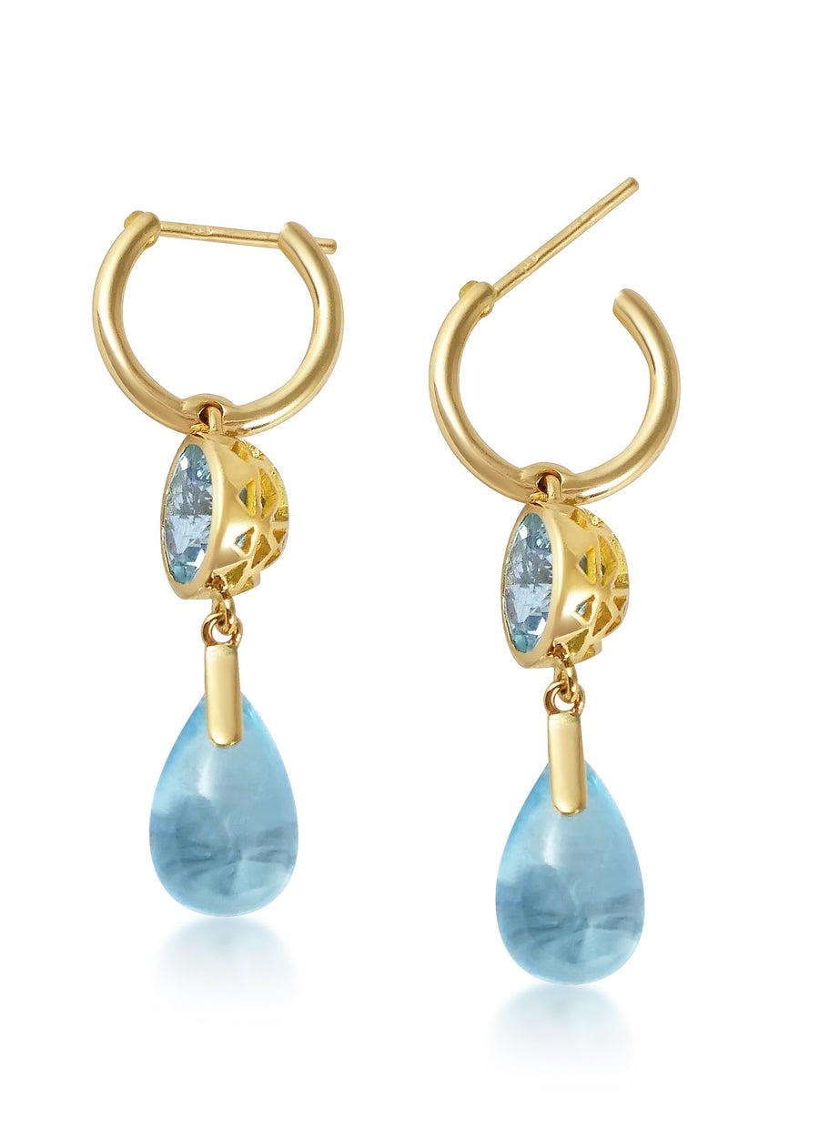 Gouttes D'Or Précieuses - Aquamarine