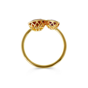 Inséparables - Orange Sapphire & Pink Tourmaline