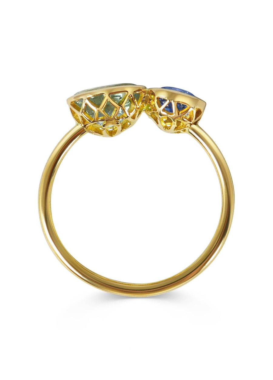 Inséparables - Russian Emerald & Tanzanite