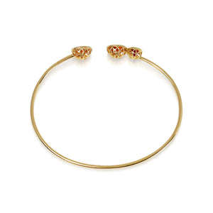 Bracelet Inséparable - Orange Sapphires  & Pink Tourmaline