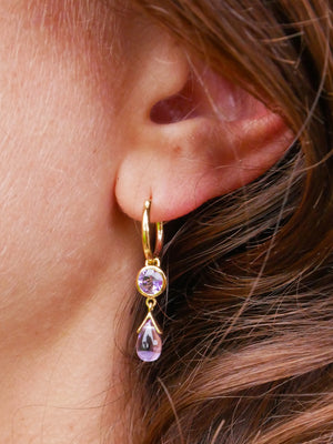 Petites Gouttes D'Or Précieuses - Amethyst